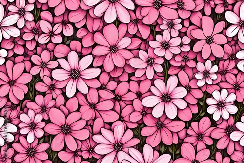 seamless floral pattern generated by AI technology