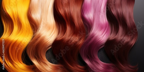 women s hair is colored.