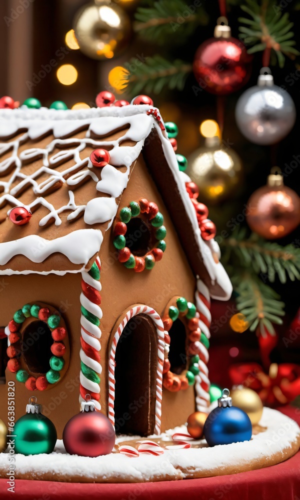 A Ginger House Decorated With Candy And Candy A Ginger House Decorated With Candy And Candy