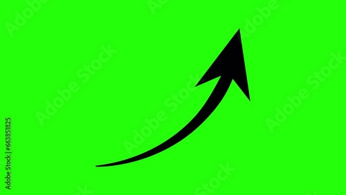 animation of direction arrows on green screen