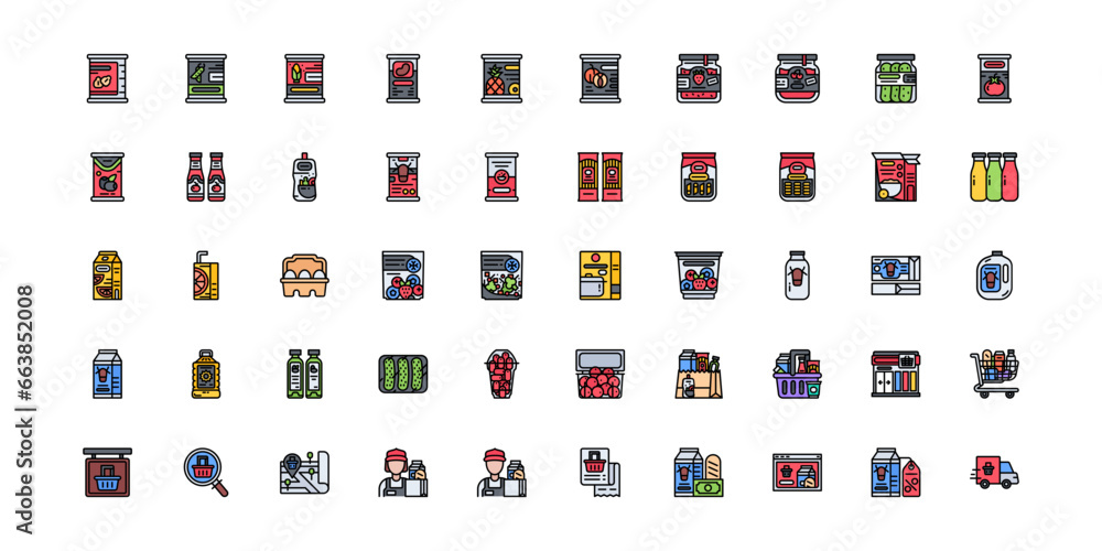 supermarket icon set supermarket icon set