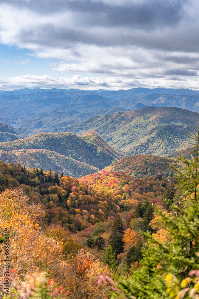 Blue ridge mountains in autumn