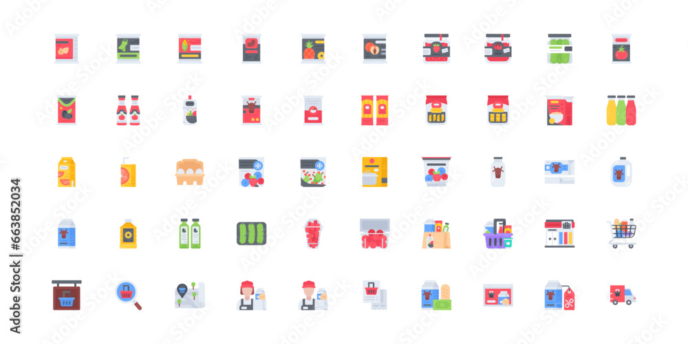 supermarket icon set supermarket icon set