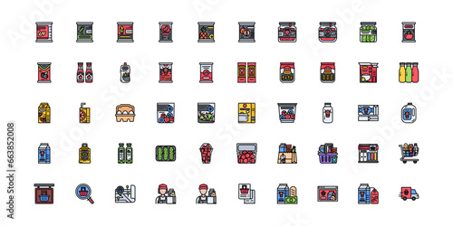 supermarket icon set