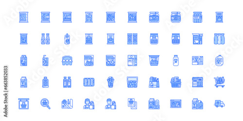 supermarket icon set