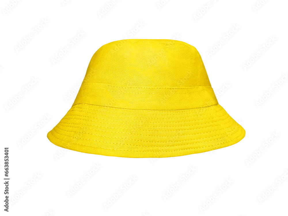 Yellow bucket hat isolated PNG transparent Yellow bucket hat isolated PNG transparent