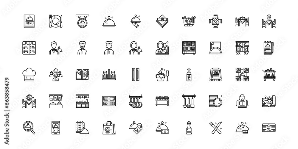 restaurant icon set restaurant icon set