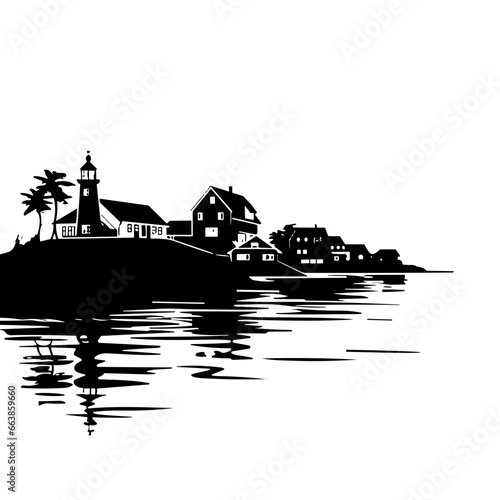 House vector, house silhouette, village vector, skyline, house, vector, city, town, illustration, building, home, architecture, street, village, cartoon, design, old, drawing, sketch, urban, vintage, 