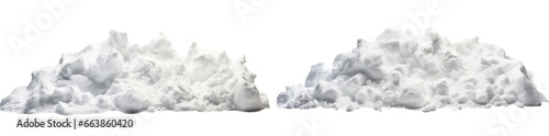 snowdrift png isolated on transparent background, snow-drift snow pile hill heap stack, white winter Christmas celebration concept