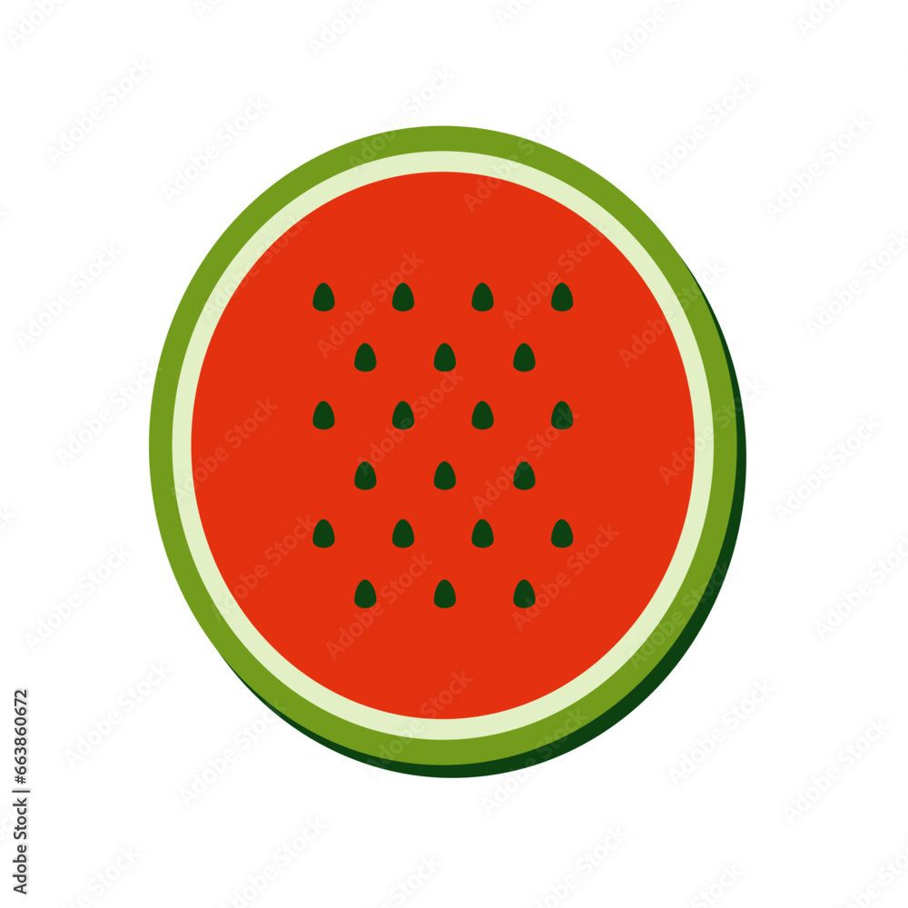 Water melon Vector Flat Illustration Water melon Vector Flat Illustration