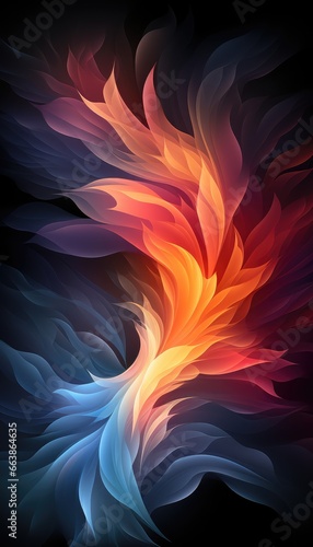 The title of the image is "Fiery Ocean Waves.