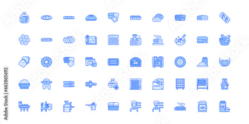 bakery icon set