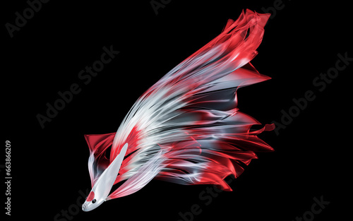 White fighting fish, long f...