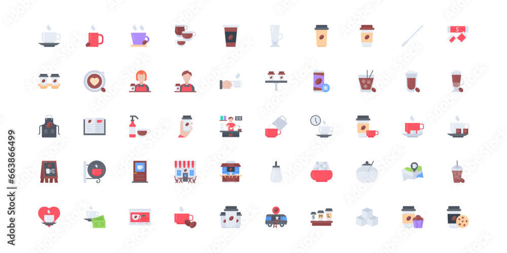 Naklejka premium coffee icon set