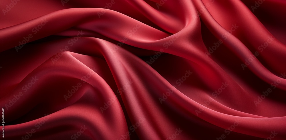 Dark elegant wallpaper made of red silk fabric. Aesthetic fashion, passion and love background. Christmas wallpaper. Generative AI. Dark elegant wallpaper made of red silk fabric. Aesthetic fashion, passion and love background. Christmas wallpaper. Generative AI.