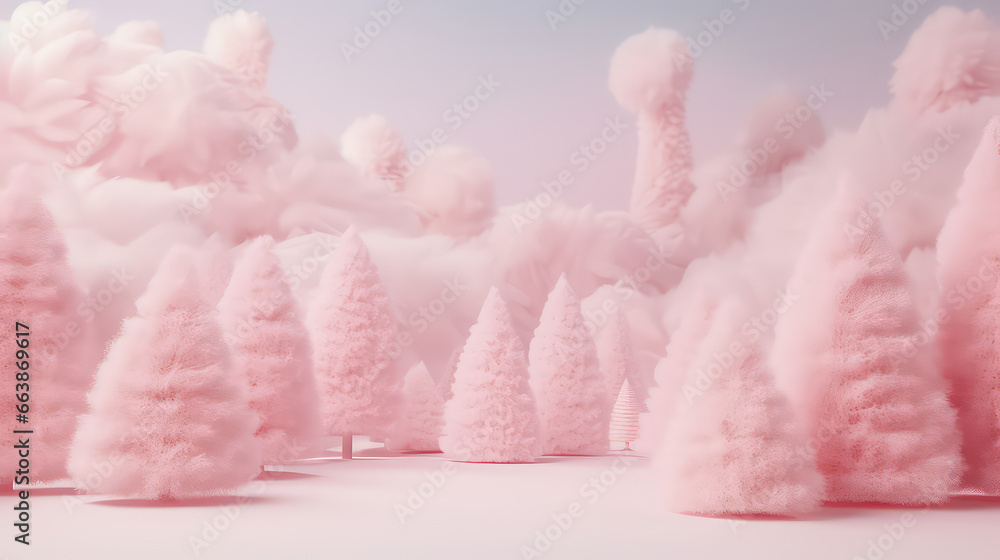 Creative Christmas background for greeting card or banner template. Pink New Year promotional gift card. 3d render illustration style. Creative Christmas background for greeting card or banner template. Pink New Year promotional gift card. 3d render illustration style.