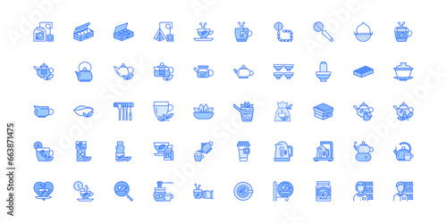 tea icon set