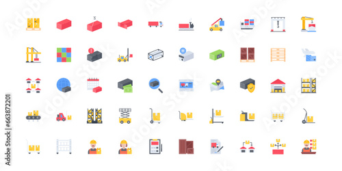 delivery icon set