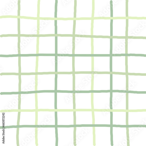 Naive brutal lines grid pastel seamless pattern. Hand drawn green shades squared print. Colored modern pastel plaid design. Homestead Farmhouse Print. Romantic Cottagecore Checks
