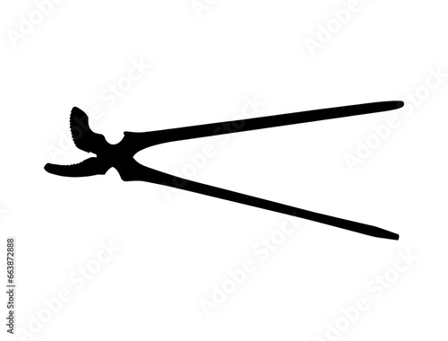 Blacksmith tool silhouette vector art white background