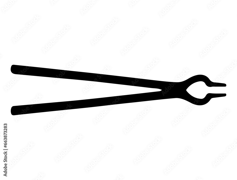 Blacksmith tool silhouette vector art white background Blacksmith tool silhouette vector art white background
