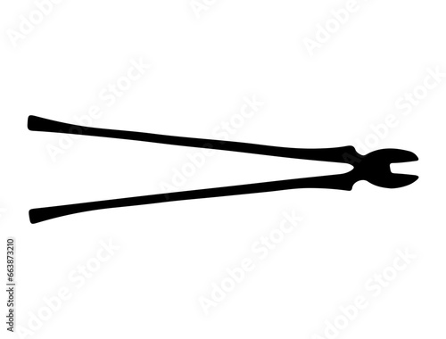 Blacksmith tool silhouette vector art white background