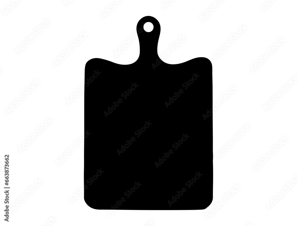 Cooking board silhouette vector art white background Cooking board silhouette vector art white background