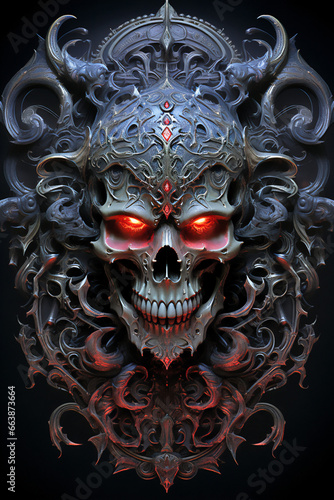 skull of the devil - generative ai