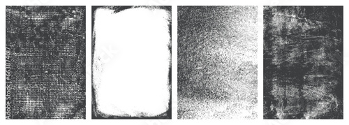 Minimalistic grunge monochrome set textures