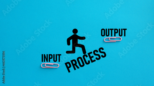Flow of input and output with process . Input, output, outcome and impact