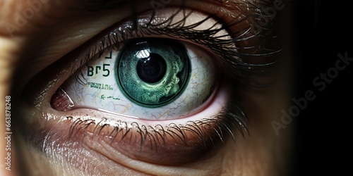an eye that exploits opportunities to earn money. photo