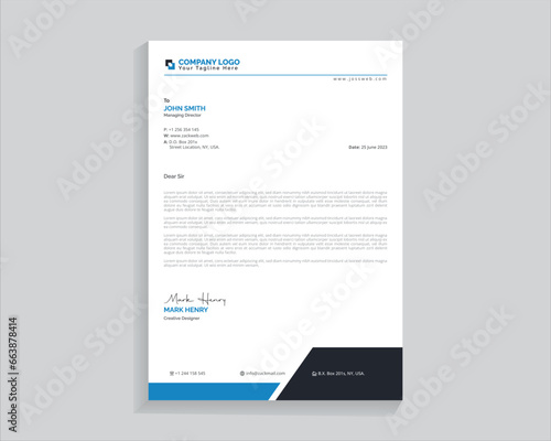 Creative Clean Modern Business Letterhead Design Template