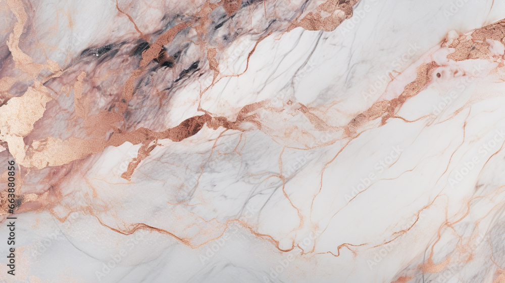 rose gold and white marble texture background banner