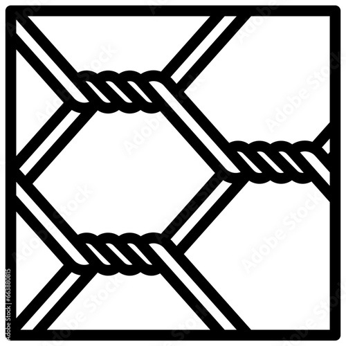 chicken wire mesh filled outline icon,linear,outline,graphic,illustration