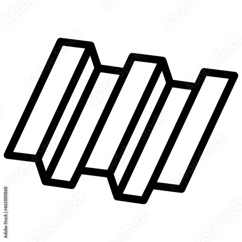 steel deck filled outline icon,linear,outline,graphic,illustration