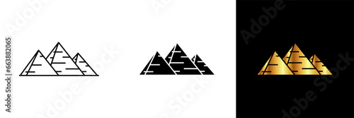The Pyramid icon represents the architectural marvels of ancient civilizations. 