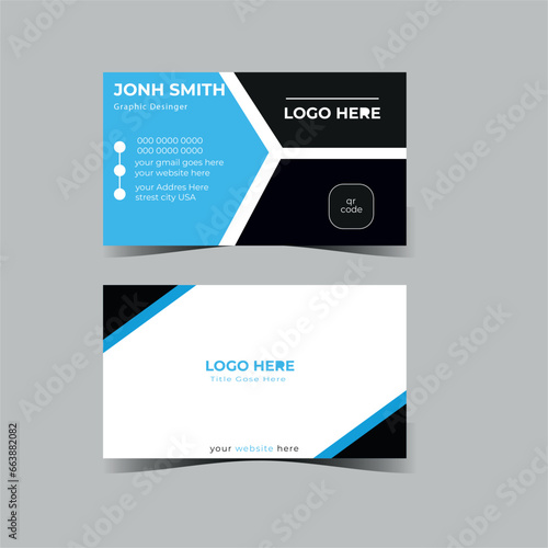 Modern Business Card - Creative and Clean Business Card Template.New creaticve bussines card tamplate double sided creative corporate bussines card layout.vector illustrator simple and unique corporat photo