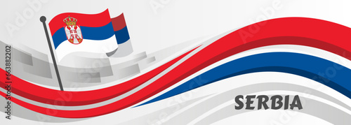 Foto Serbian Flag,
Serbia,
Flag,
Vector,
