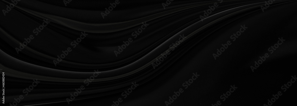 Black gray satin dark fabric texture luxurious shiny that is abstract silk cloth panorama background with patterns soft waves blur beautiful. Black gray satin dark fabric texture luxurious shiny that is abstract silk cloth panorama background with patterns soft waves blur beautiful.