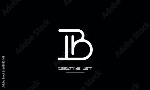 BI, IB, B, I abstract letters logo monogram