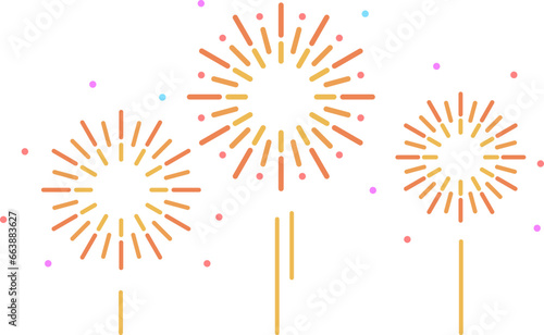 illustration of a fireworks