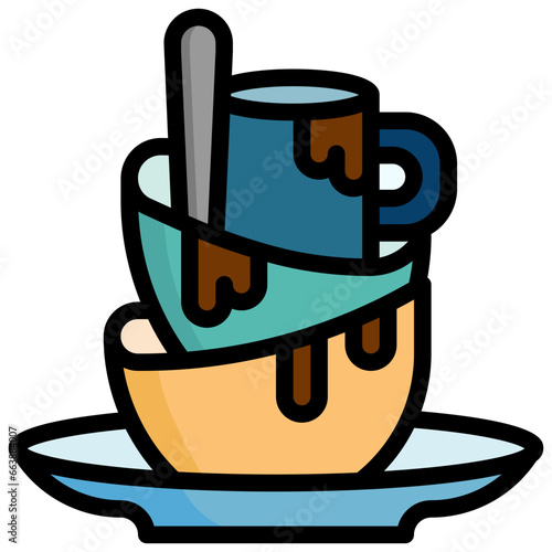 dirty filled outline icon,linear,outline,graphic,illustration