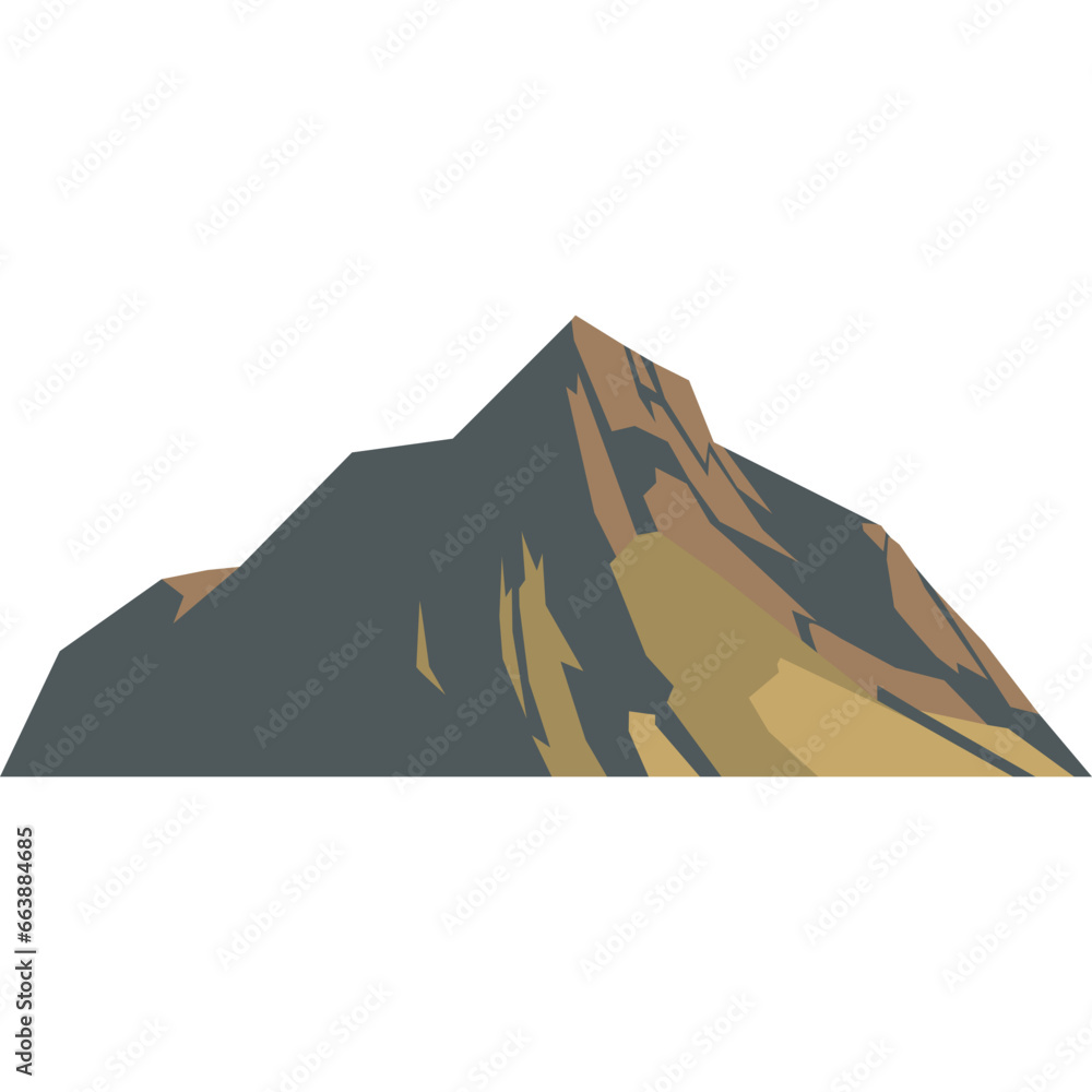 Flat Mountain Illustration