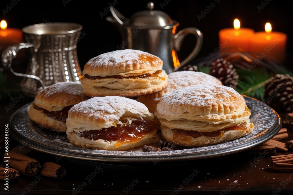 Delightful Mince Pies: A Festive Treat for Every Occasion on a black background