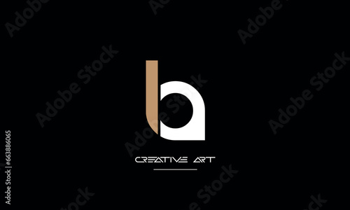 BI, IB, B, I abstract letters logo monogram