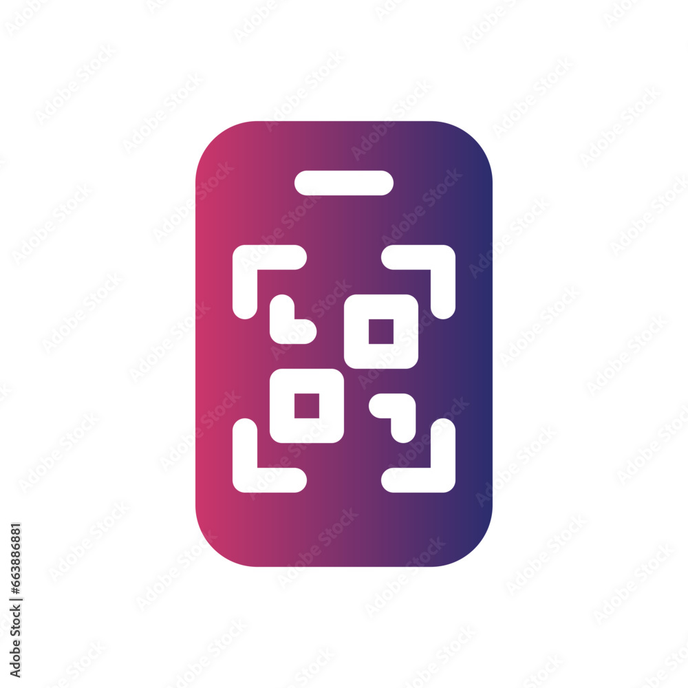 Qr Code flat gradient icon Qr Code flat gradient icon