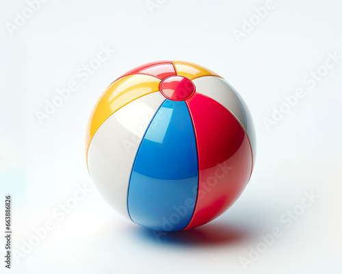 Colorful Beach Ball Isolated on a White Background