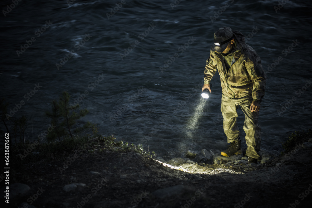 Missing Person Search Staff Member Next to River at Night Missing Person Search Staff Member Next to River at Night