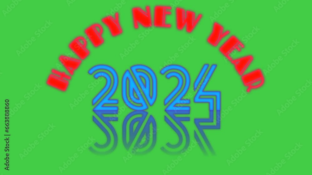 Animated video with the theme happy new year 2024. Animated video with the theme happy new year 2024.