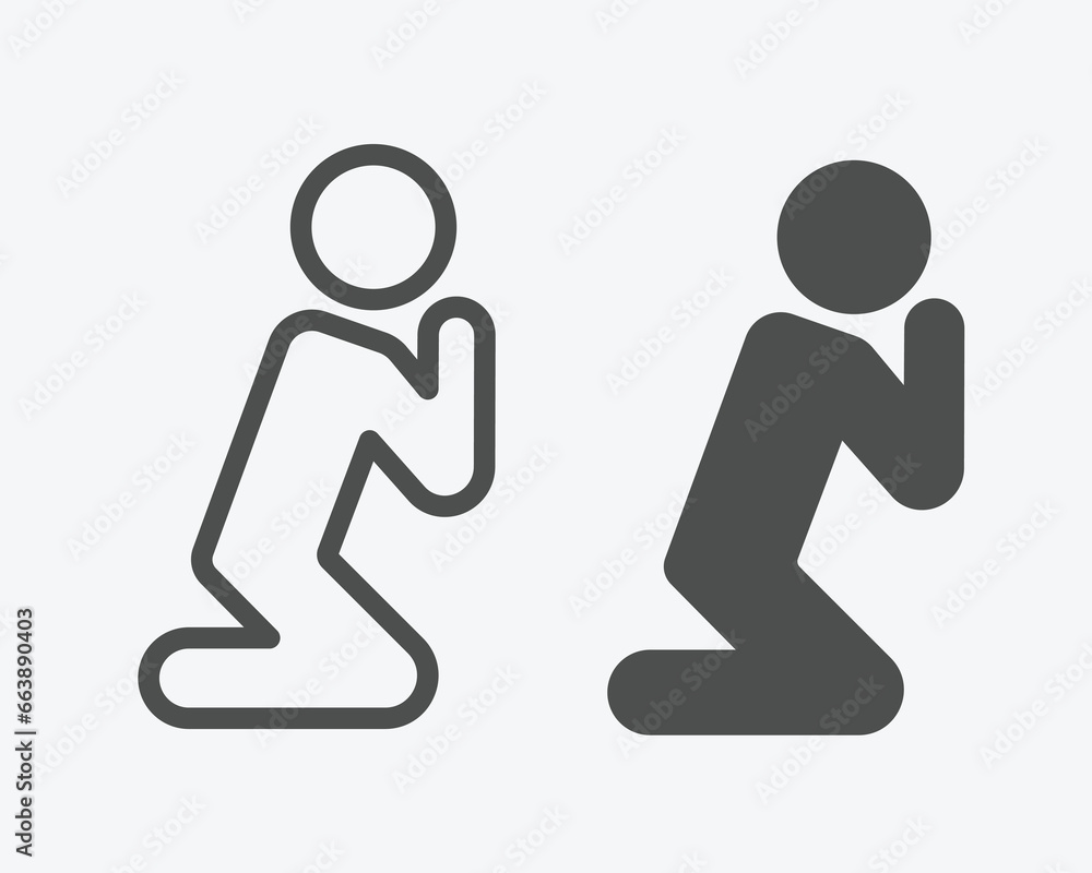 Pray icon vector. Hands folded in prayer line icon. Outline hands folded in prayer vector icon. Designed for web and app design interfaces. Pray icon vector. Hands folded in prayer line icon. Outline hands folded in prayer vector icon. Designed for web and app design interfaces.